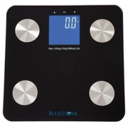 Fleming Supply Digital Bathroom Scale, Cordless Battery-Operated LCD Display for Health and Fitness, Black, Large 247466MCH